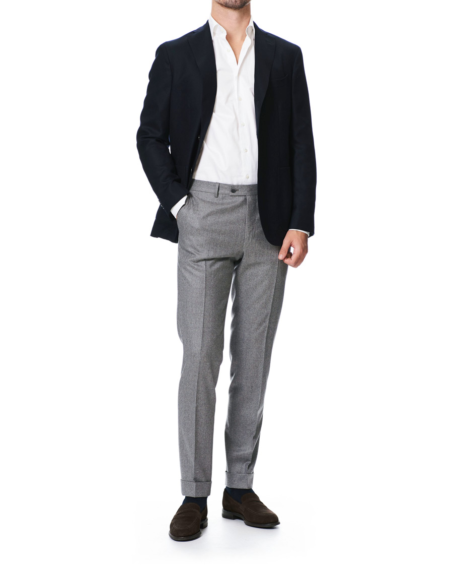 Herren | Hosen | Morris Heritage | Jack Flannel Trousers Light Grey