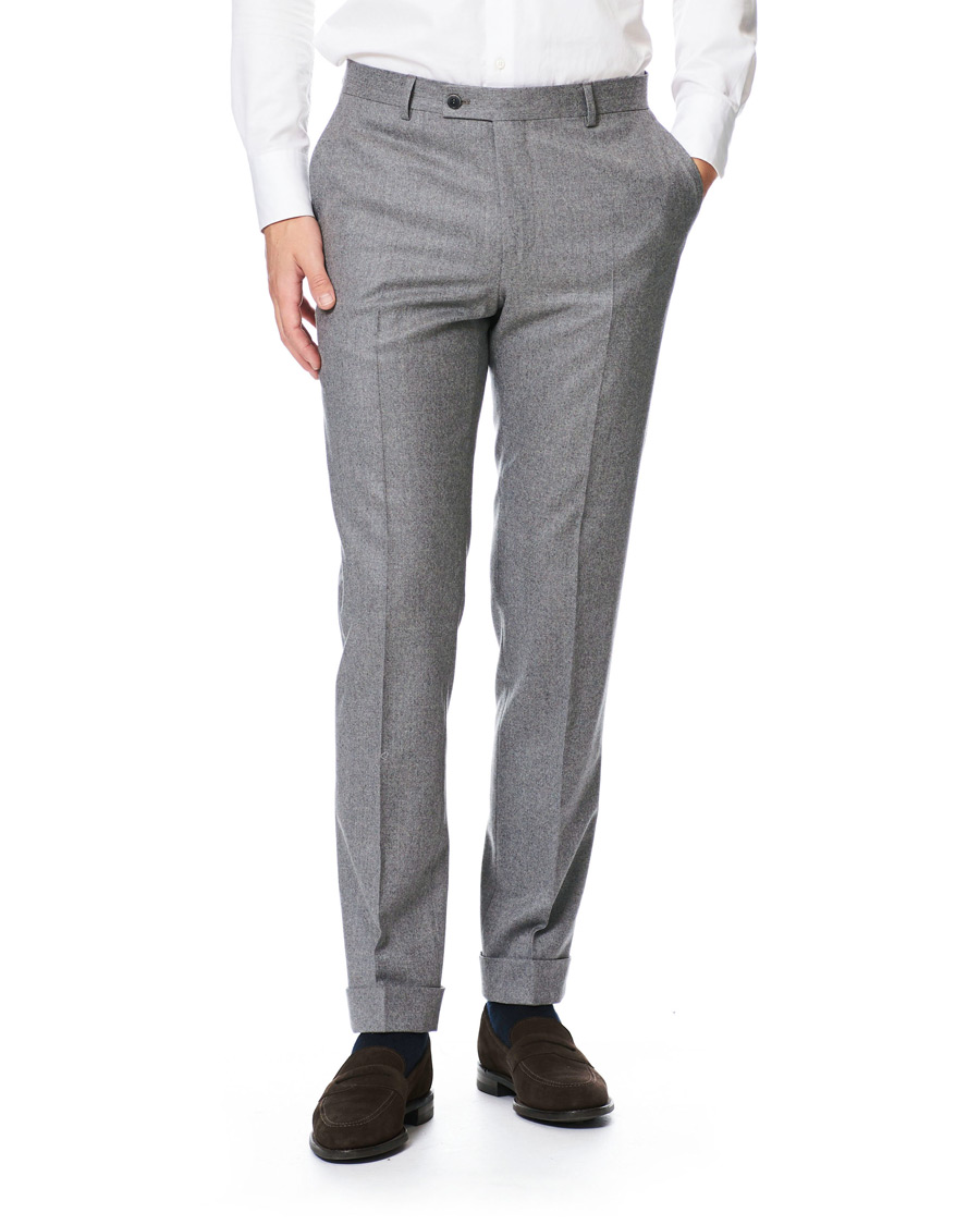 Herren | Hosen | Morris Heritage | Jack Flannel Trousers Light Grey