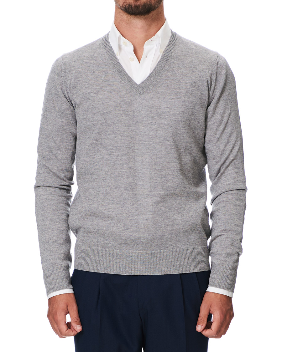 Herren | Pullover | Morris Heritage | Heritage V-Neck Grey