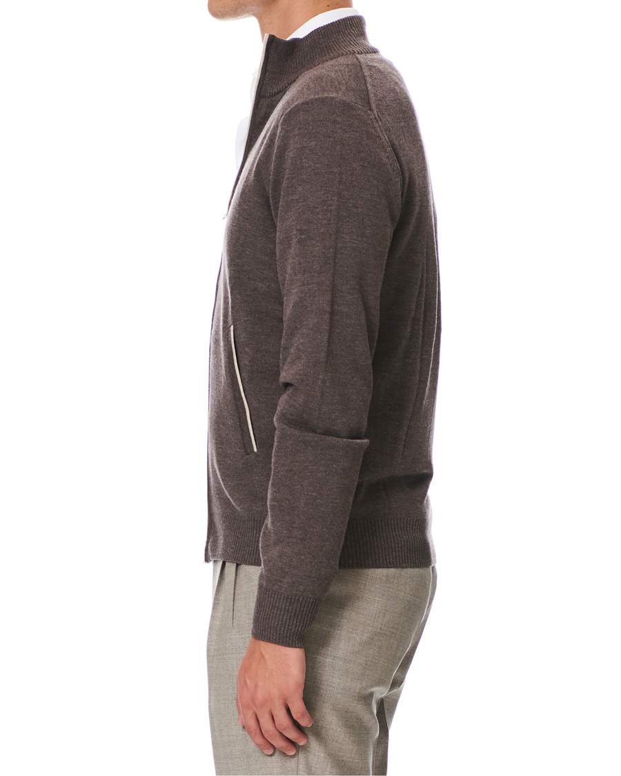 Herren | Pullover | Morris Heritage | Heritage 2 Way Zip Cardigan Brown