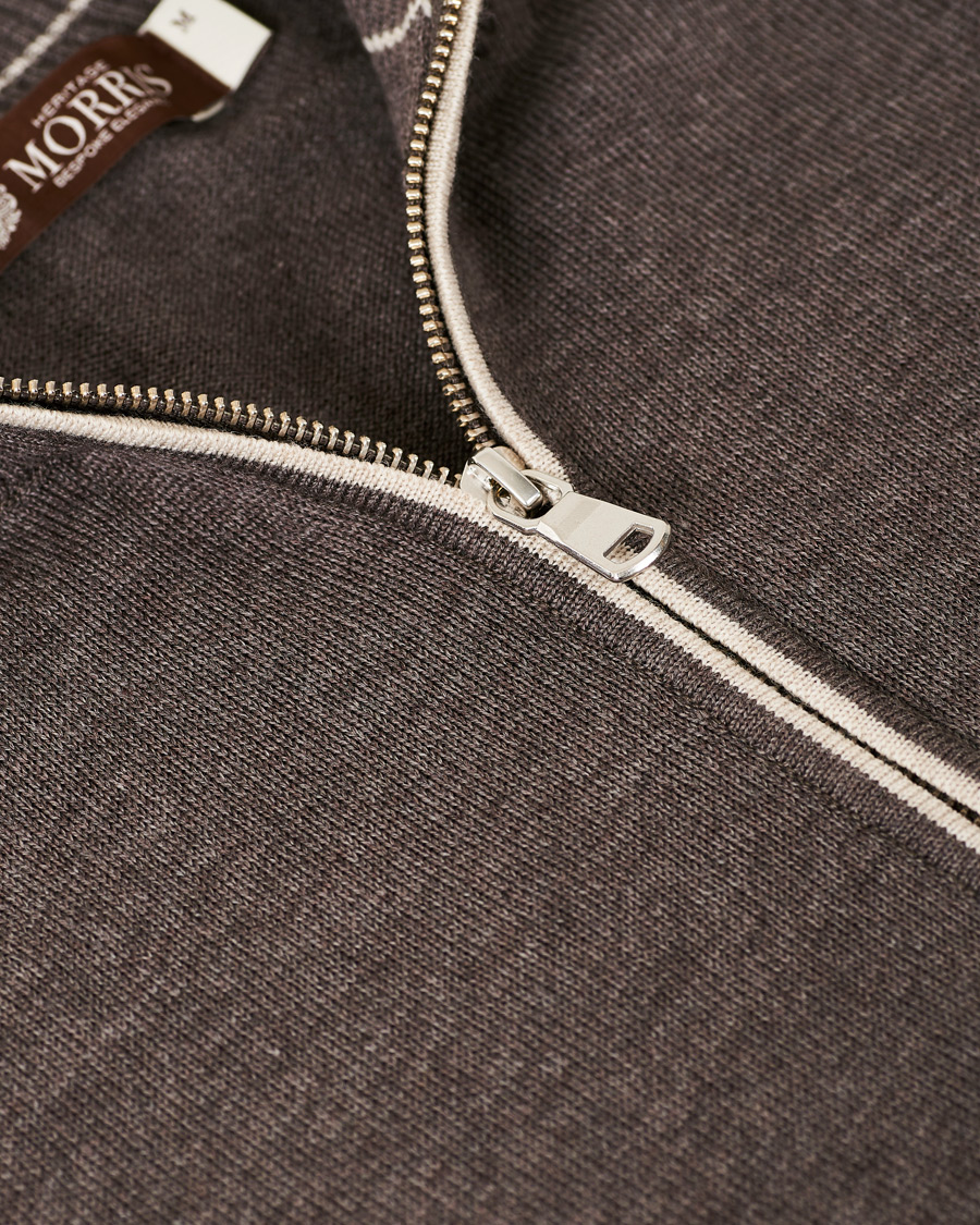 Herren | Pullover | Morris Heritage | Heritage 2 Way Zip Cardigan Brown