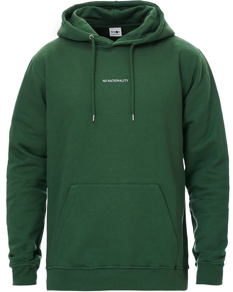 Herren | Pullover | NN07 | Barrow Printed Hoodie Bottle Green