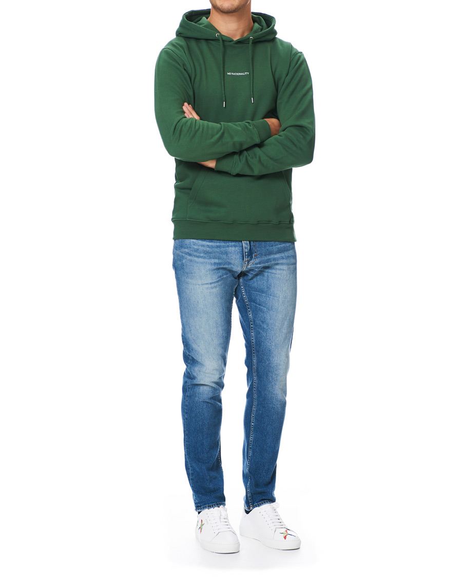 Herren | Pullover | NN07 | Barrow Printed Hoodie Bottle Green