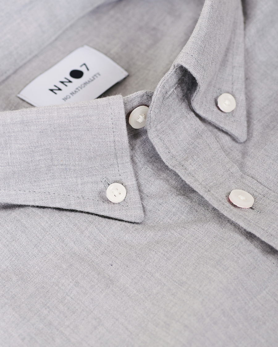 Herren | Hemden | NN07 | Levon Light Flannel Shirt Grey