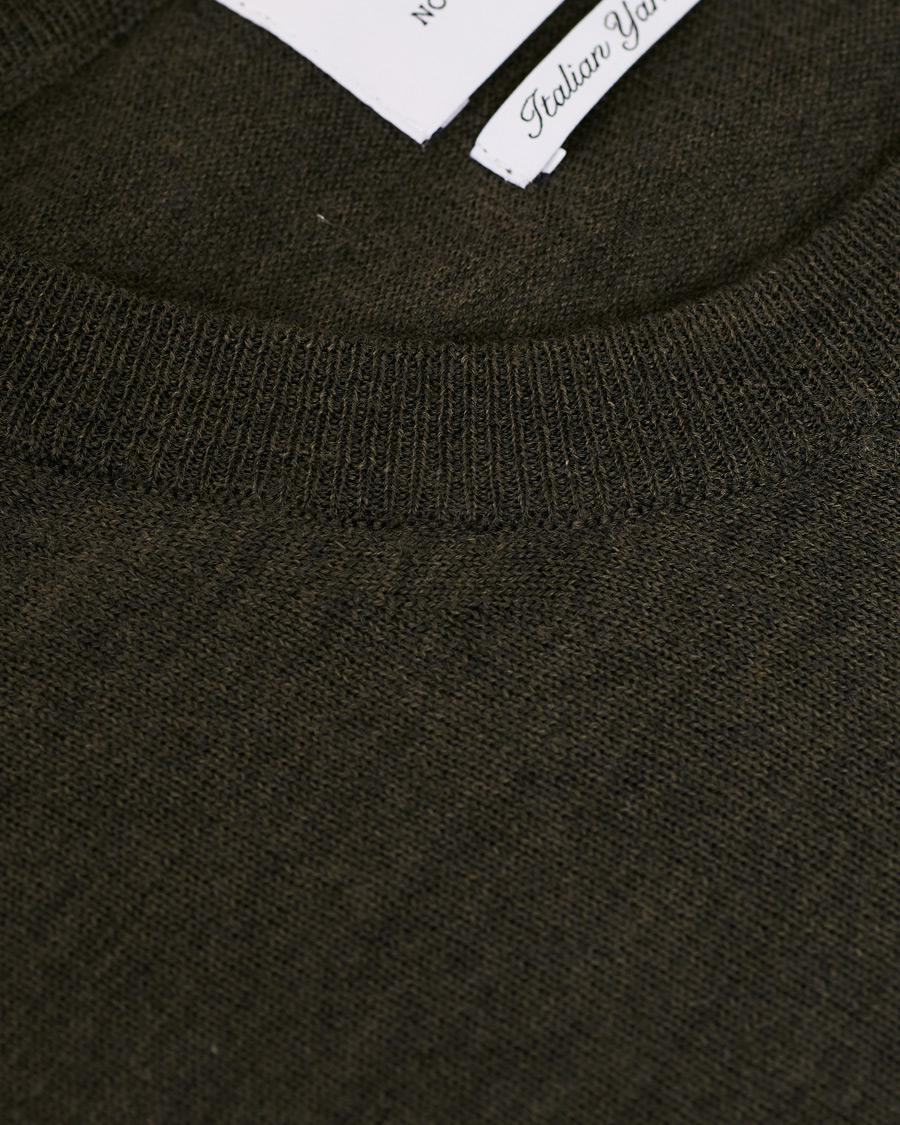 Herren | Pullover | NN07 | Ted Merino Crew Neck Pullover Army Green