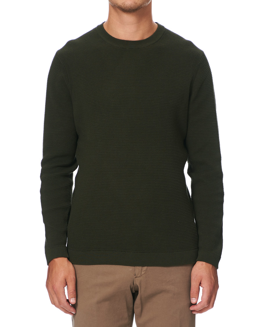 Herren | Pullover | NN07 | Julian Structure Pullover Army Green