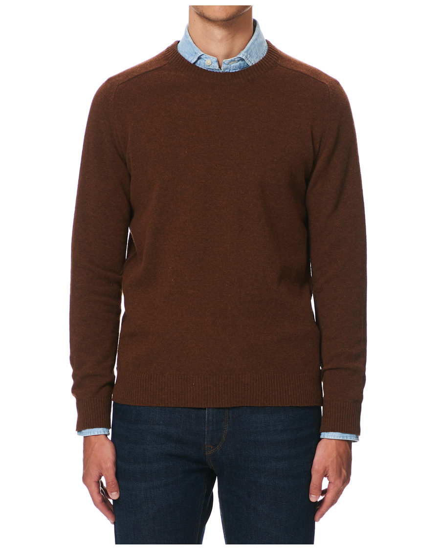 Herren | Pullover | NN07 | Edward Wool Crew Neck Pullover Canela Brown