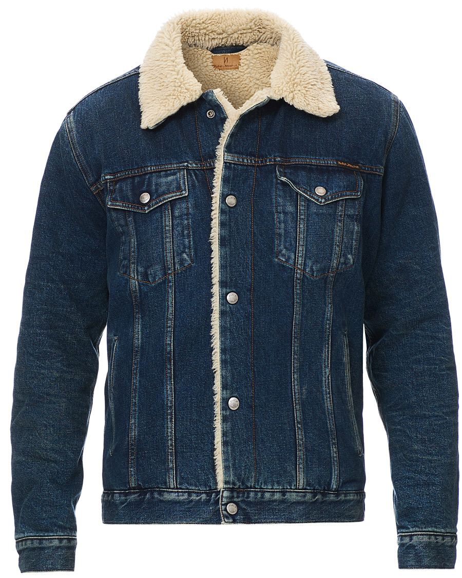 Herren | Jacken | Nudie Jeans | Bonny Denim Pile Jacket Blue Shine