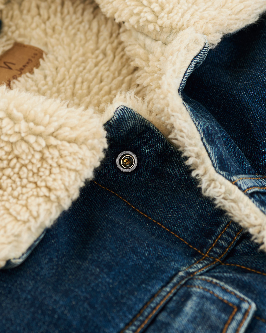 Herren | Jacken | Nudie Jeans | Bonny Denim Pile Jacket Blue Shine