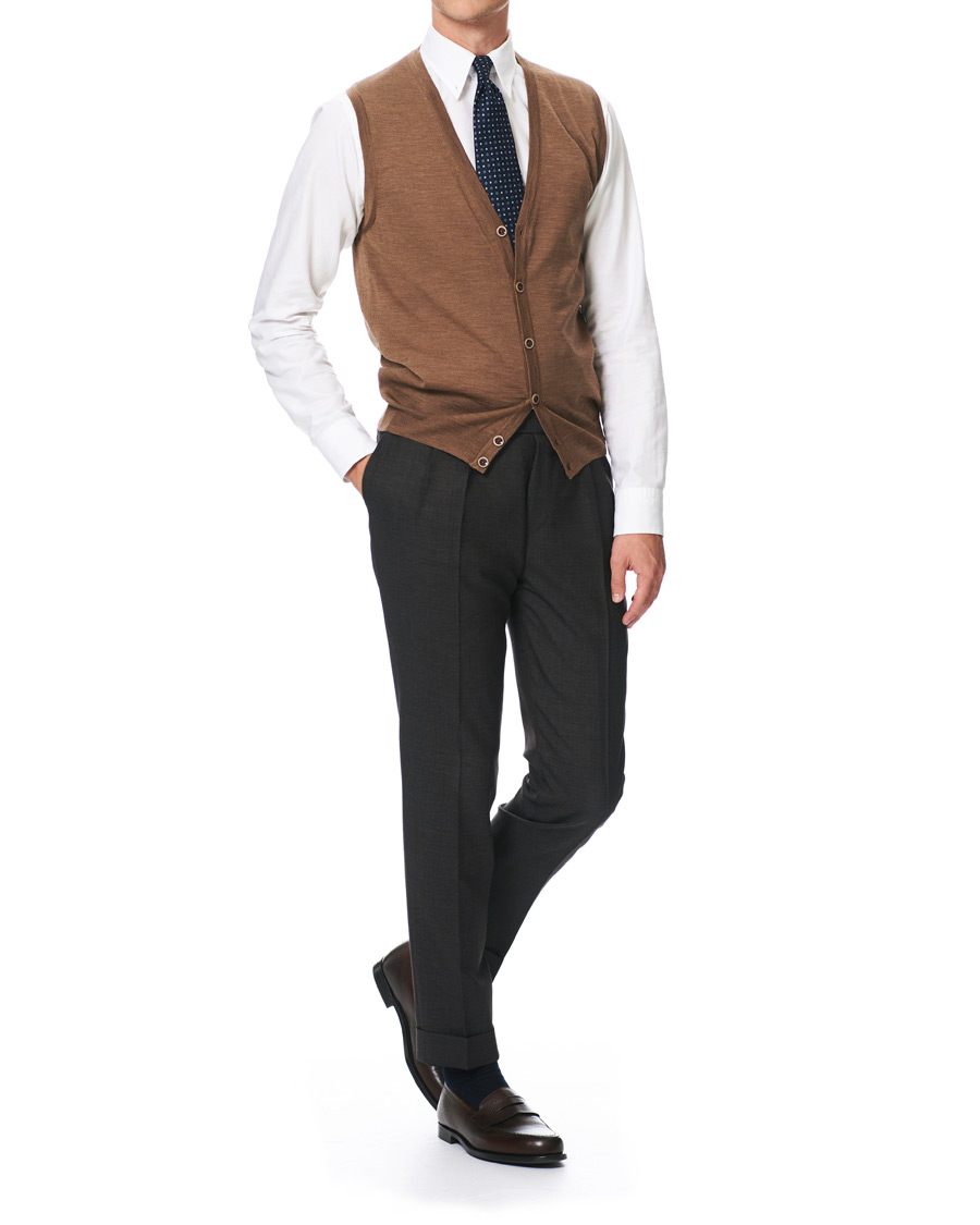 Herren | Pullover | Stenströms | Merino Slipover Camel