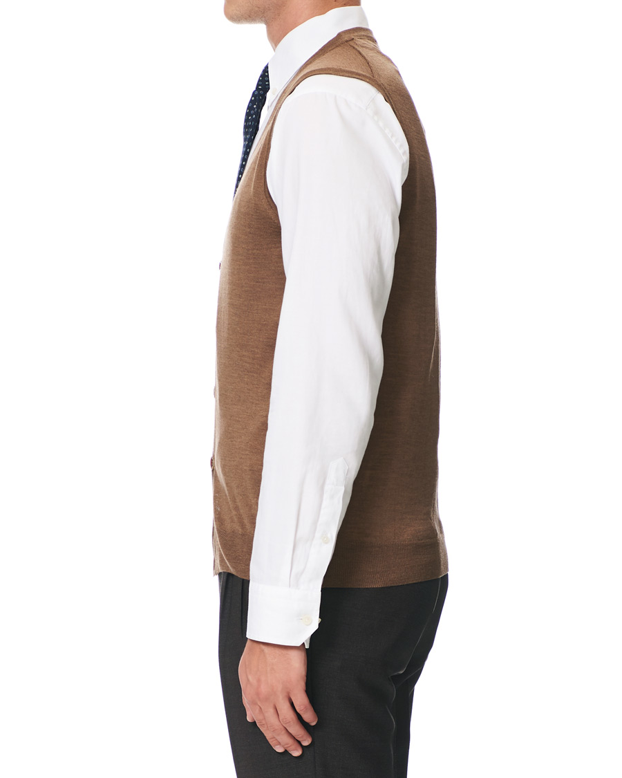 Herren | Pullover | Stenströms | Merino Slipover Camel