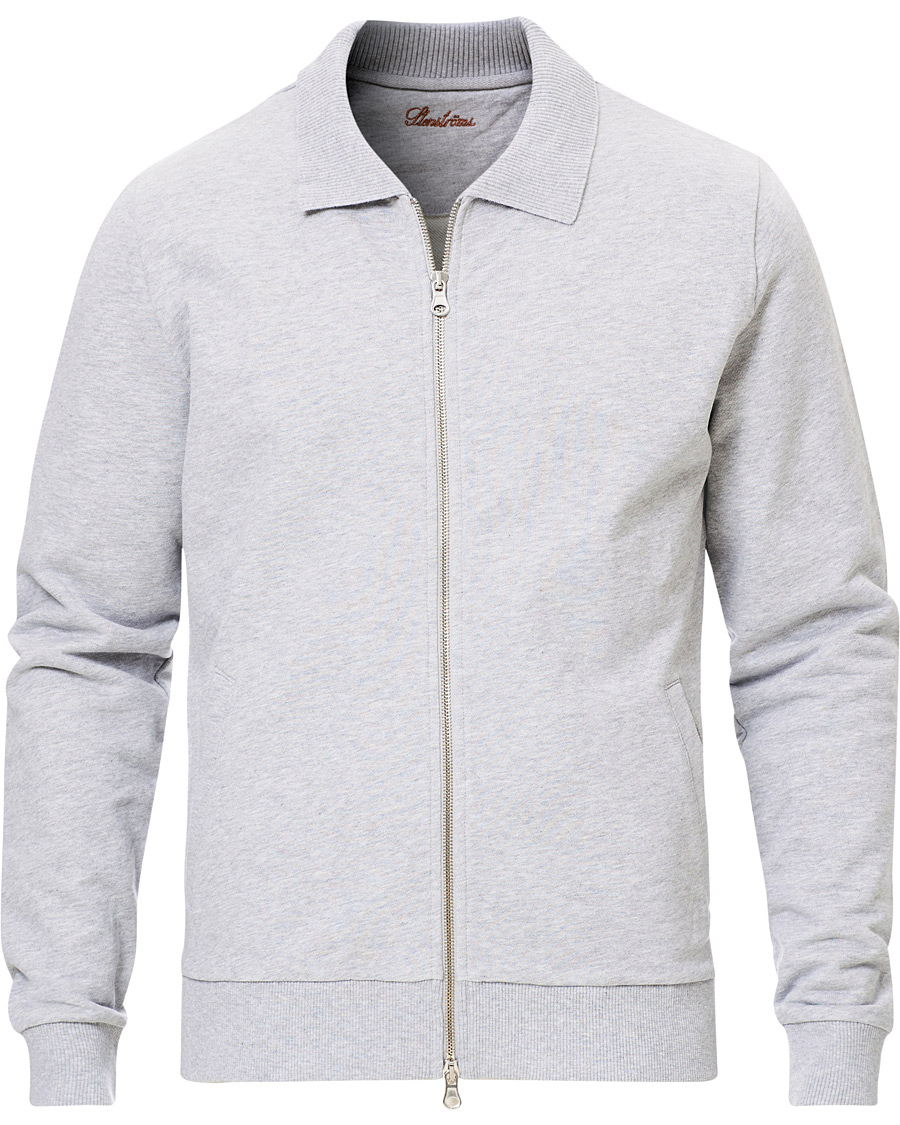 Herren | Pullover | Stenströms | Cotton College Zip Cardigan Grey