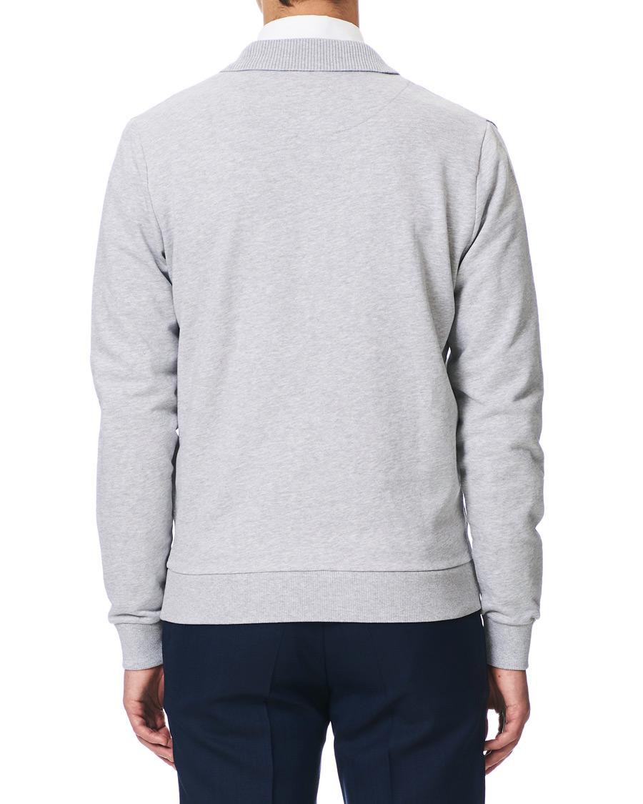 Herren | Pullover | Stenströms | Cotton College Zip Cardigan Grey