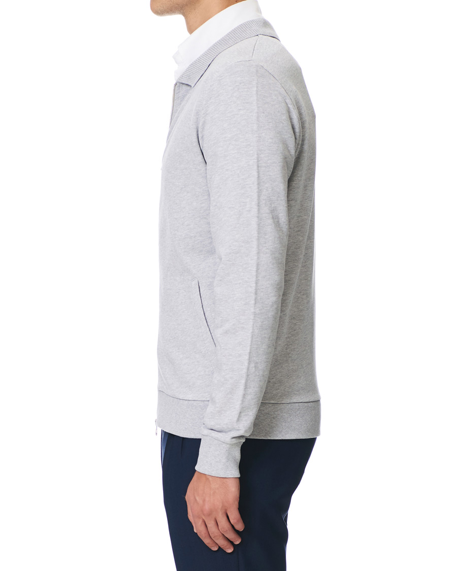 Herren | Pullover | Stenströms | Cotton College Zip Cardigan Grey