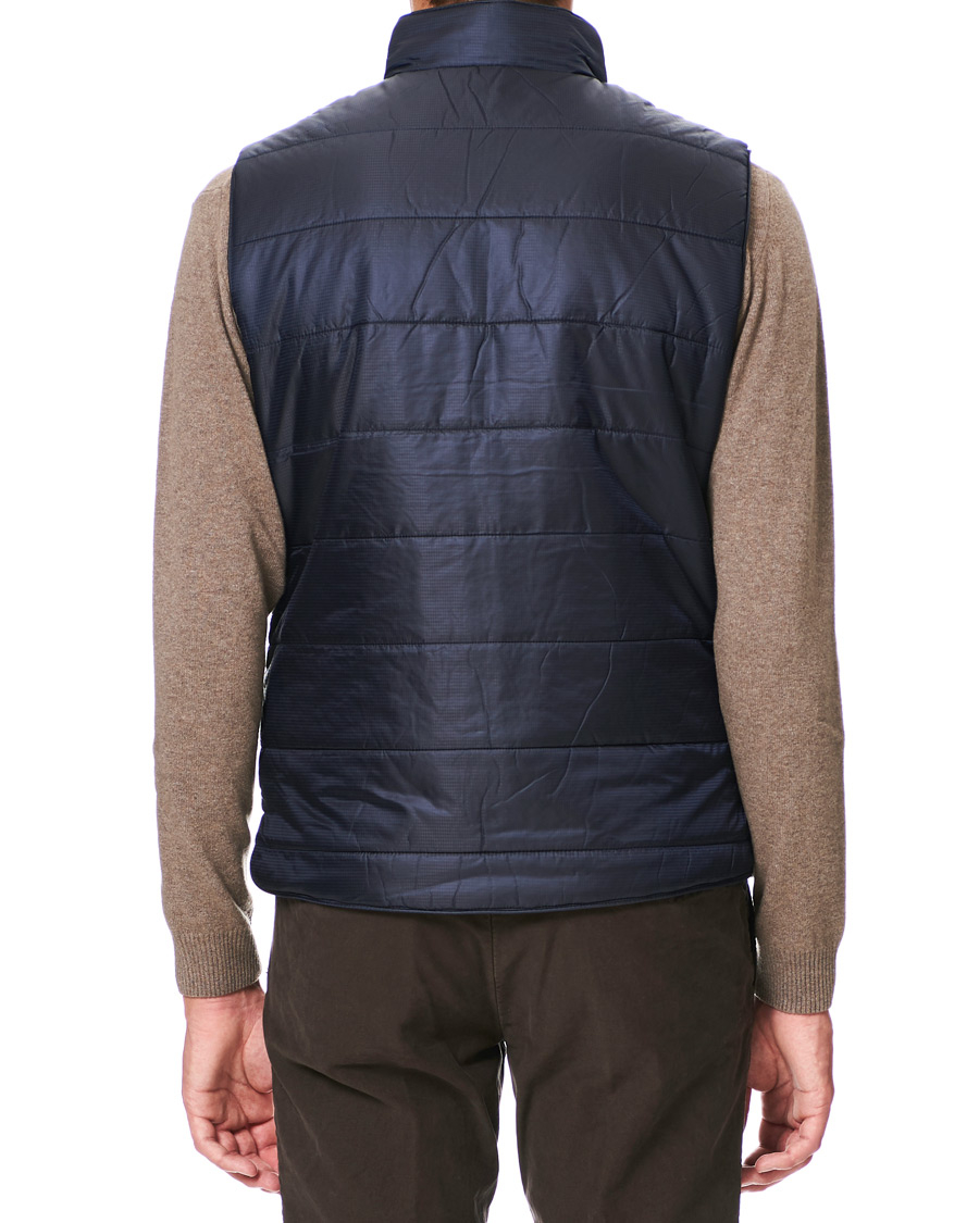 Herren | Jacken | Stenströms | Quilted Houndstooth Vest Navy