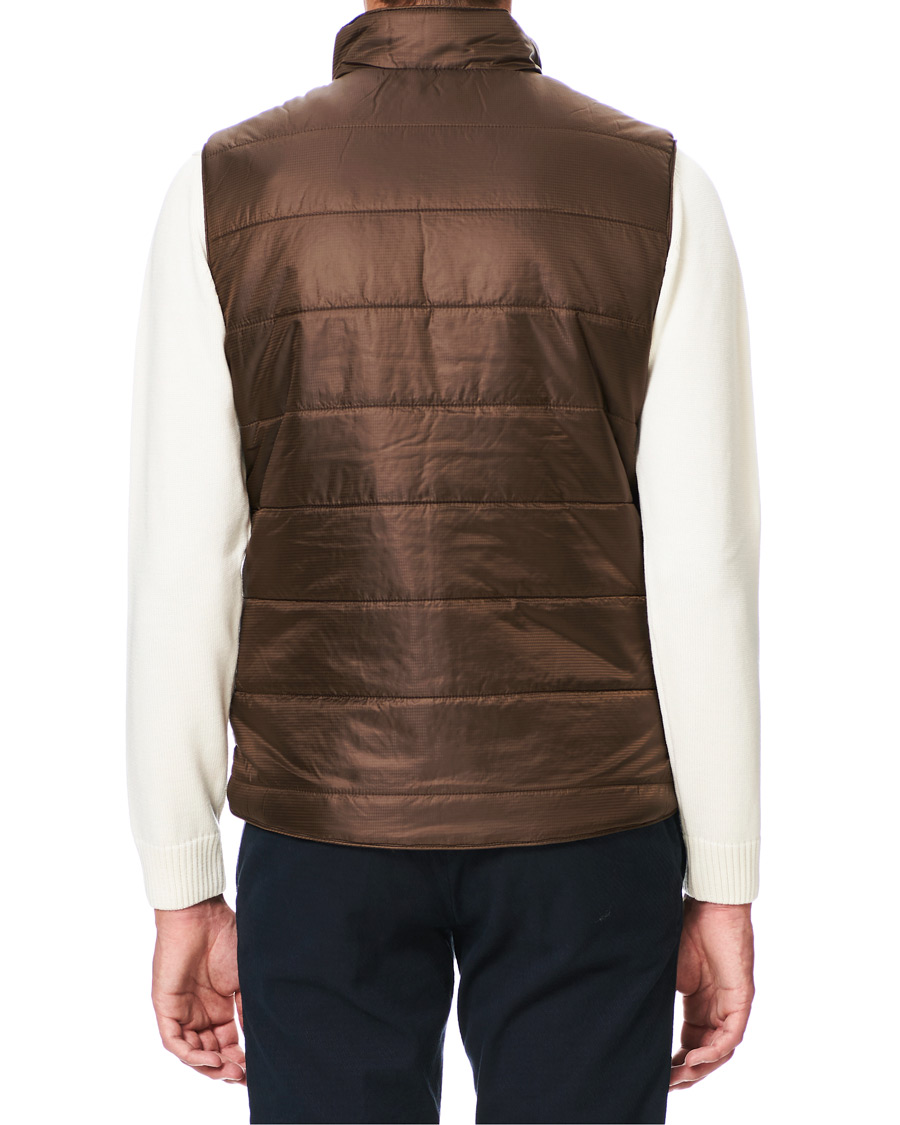 Herren | Jacken | Stenströms | Quilted Houndstooth Vest Brown