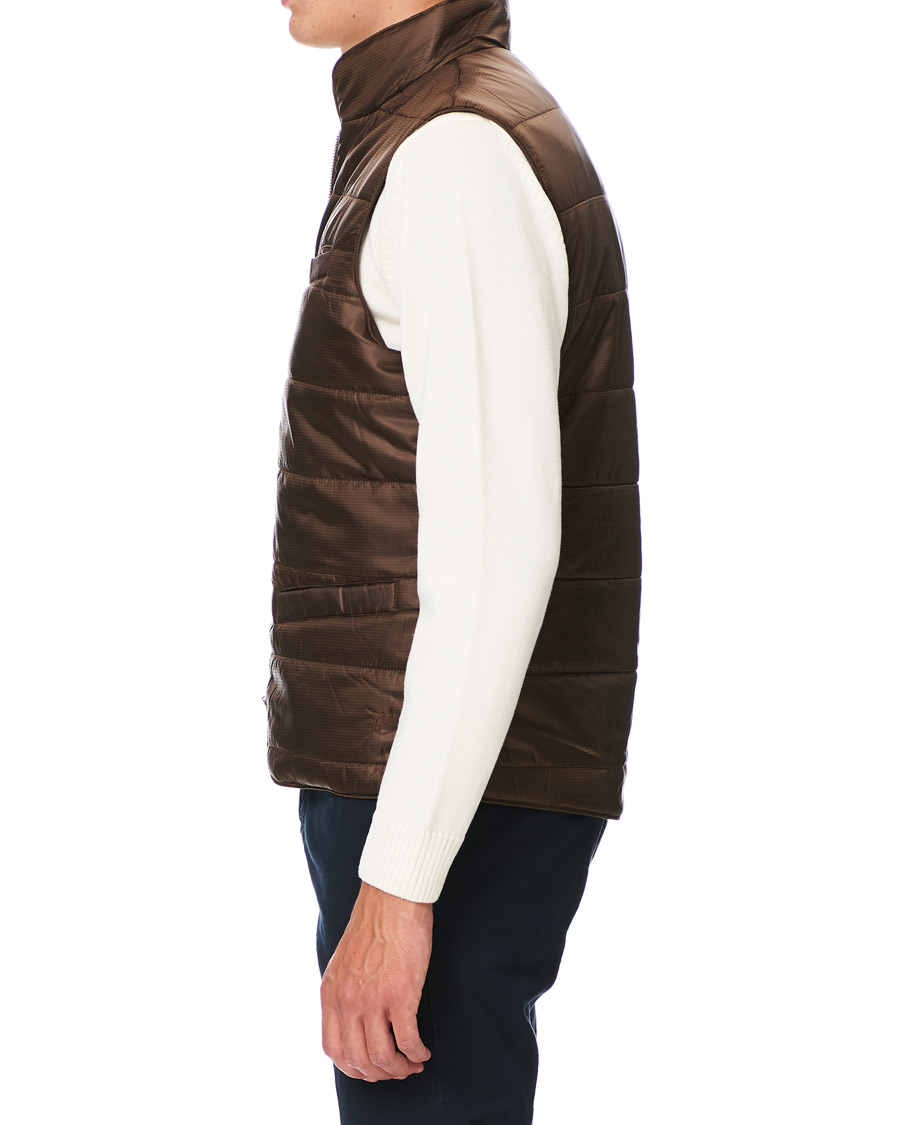 Herren | Jacken | Stenströms | Quilted Houndstooth Vest Brown