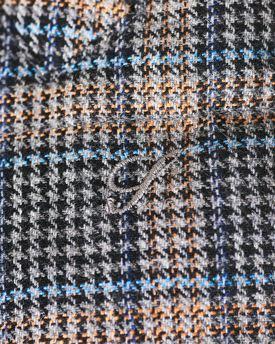 Herren | Jacken | Stenströms | Quilted Check Wool Vest Navy