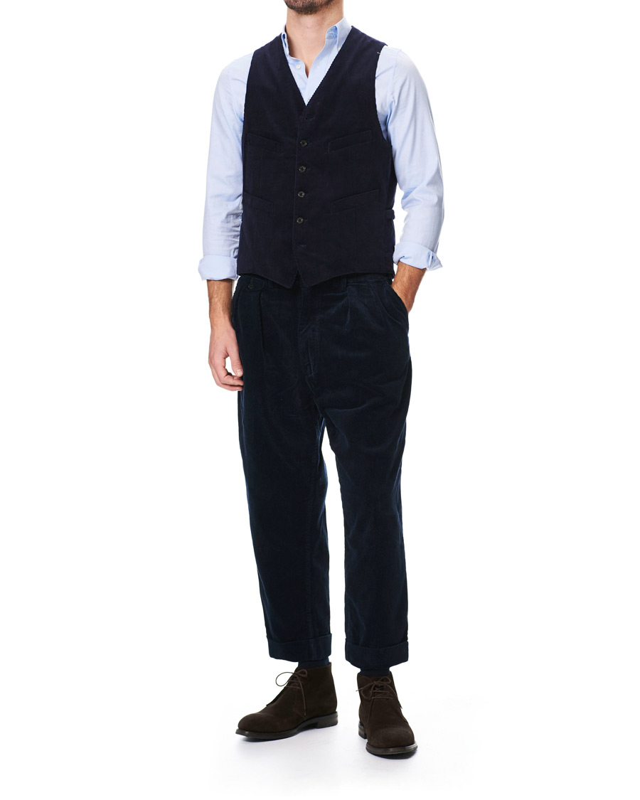 Herren | Jacken | BEAMS PLUS | Corduroy Vest Dark Blue