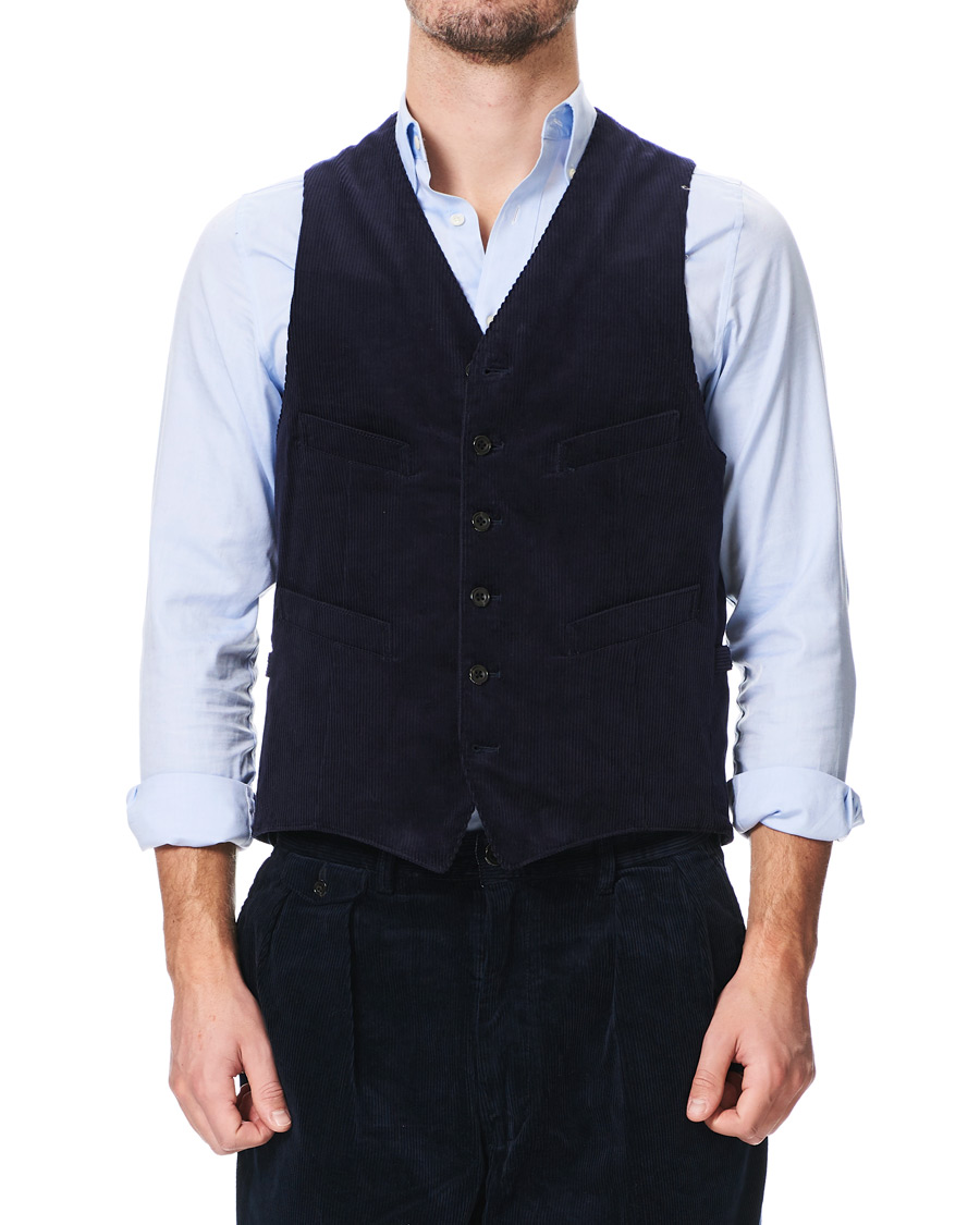 Herren | Jacken | BEAMS PLUS | Corduroy Vest Dark Blue