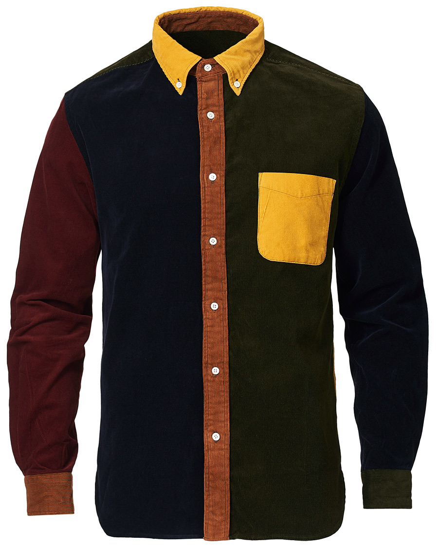 Herren | Hemden | BEAMS PLUS | Corduroy Patchwork Button Down Shirt Yellow
