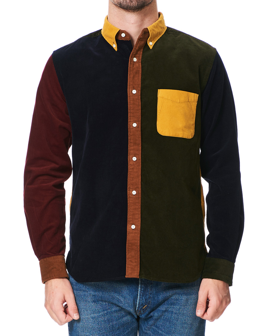 Herren | Hemden | BEAMS PLUS | Corduroy Patchwork Button Down Shirt Yellow