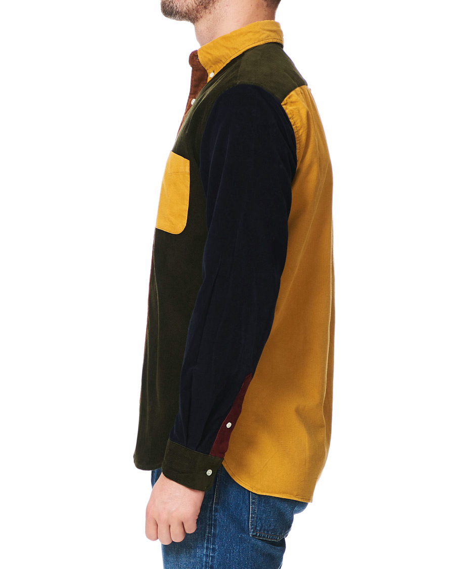 Herren | Hemden | BEAMS PLUS | Corduroy Patchwork Button Down Shirt Yellow