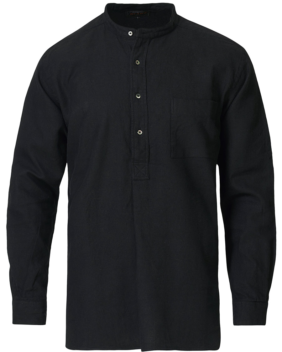 Herren | Hemden | BEAMS PLUS | Mandarin Collar Popover Shirt Black