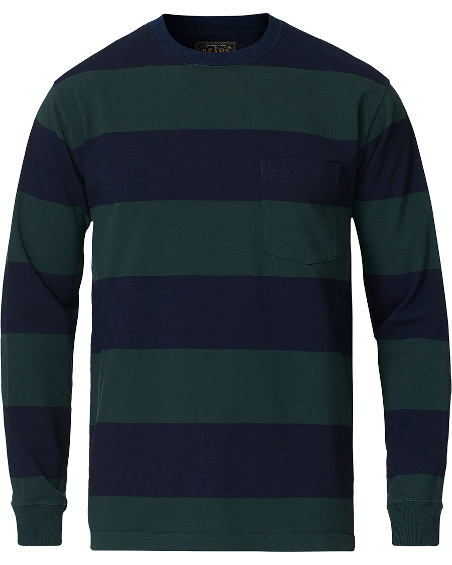 Herren | Pullover | BEAMS PLUS | Pocket Gym Sweatshirt Navy/Green