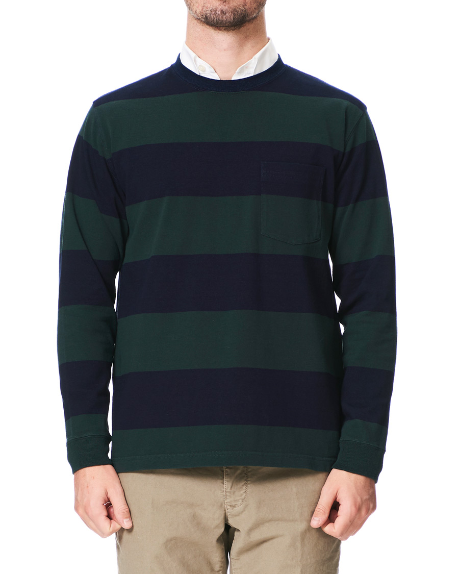 Herren | Pullover | BEAMS PLUS | Pocket Gym Sweatshirt Navy/Green