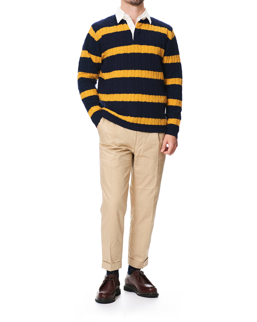 Herren | Hosen | BEAMS PLUS | Slim Fit Pleated Chinos Beige