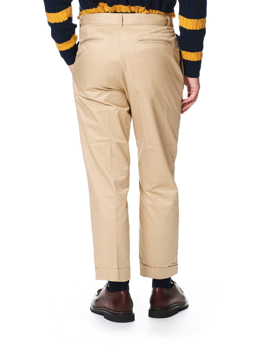 Herren | Hosen | BEAMS PLUS | Slim Fit Pleated Chinos Beige