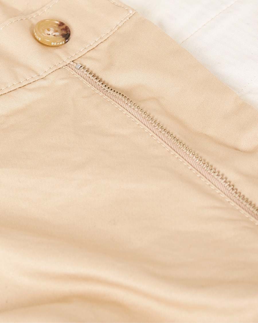 Herren | Hosen | BEAMS PLUS | Slim Fit Pleated Chinos Beige