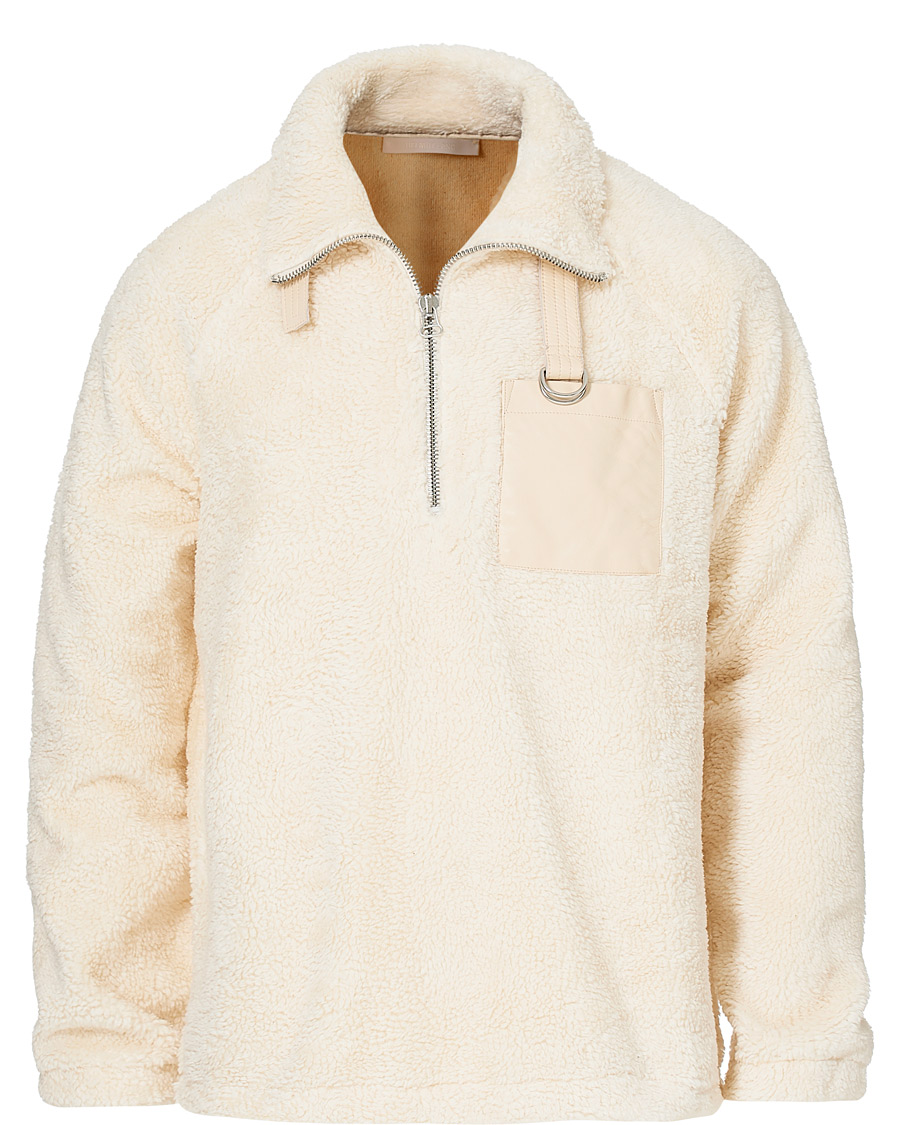 Herren | Pullover | Helmut Lang | Shaggy Half Zip Fleece Winter White