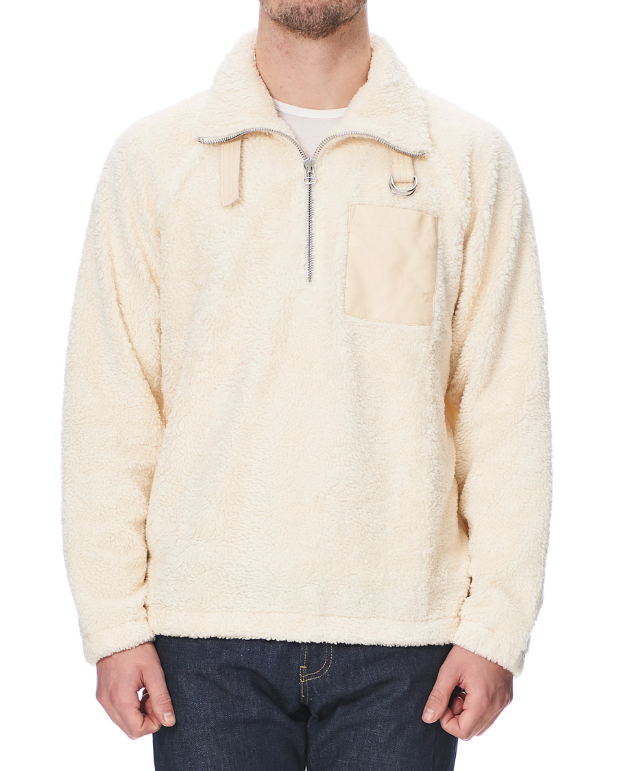 Herren | Pullover | Helmut Lang | Shaggy Half Zip Fleece Winter White