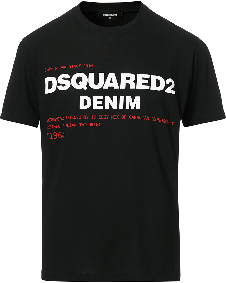 Herren | T-Shirts | Dsquared2 | Cool Fit Print Logo Crew Neck Tee Black