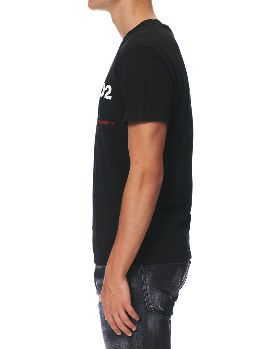 Herren | T-Shirts | Dsquared2 | Cool Fit Print Logo Crew Neck Tee Black