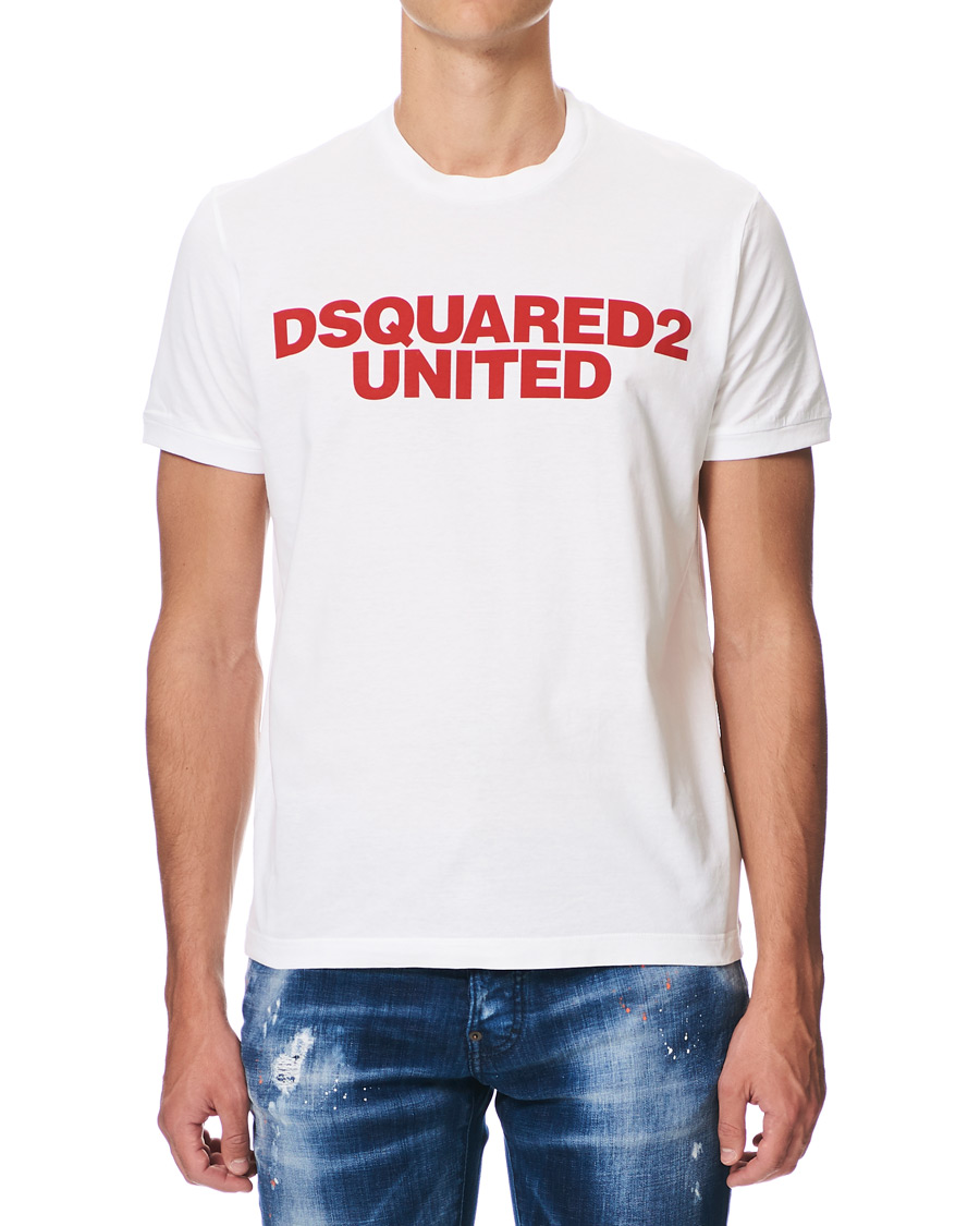 Herren | T-Shirts | Dsquared2 | Slouch Fit Logo Crew Neck Tee White