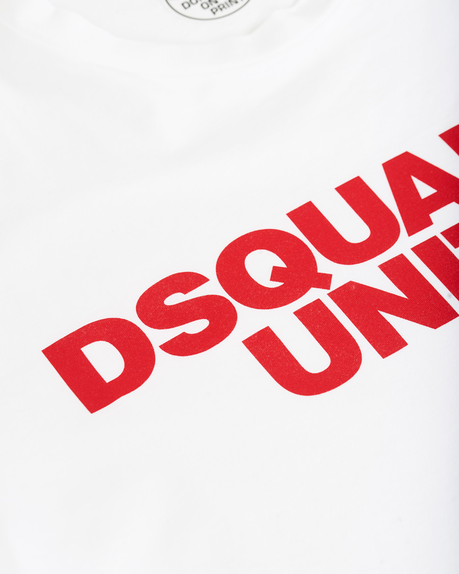 Herren | T-Shirts | Dsquared2 | Slouch Fit Logo Crew Neck Tee White
