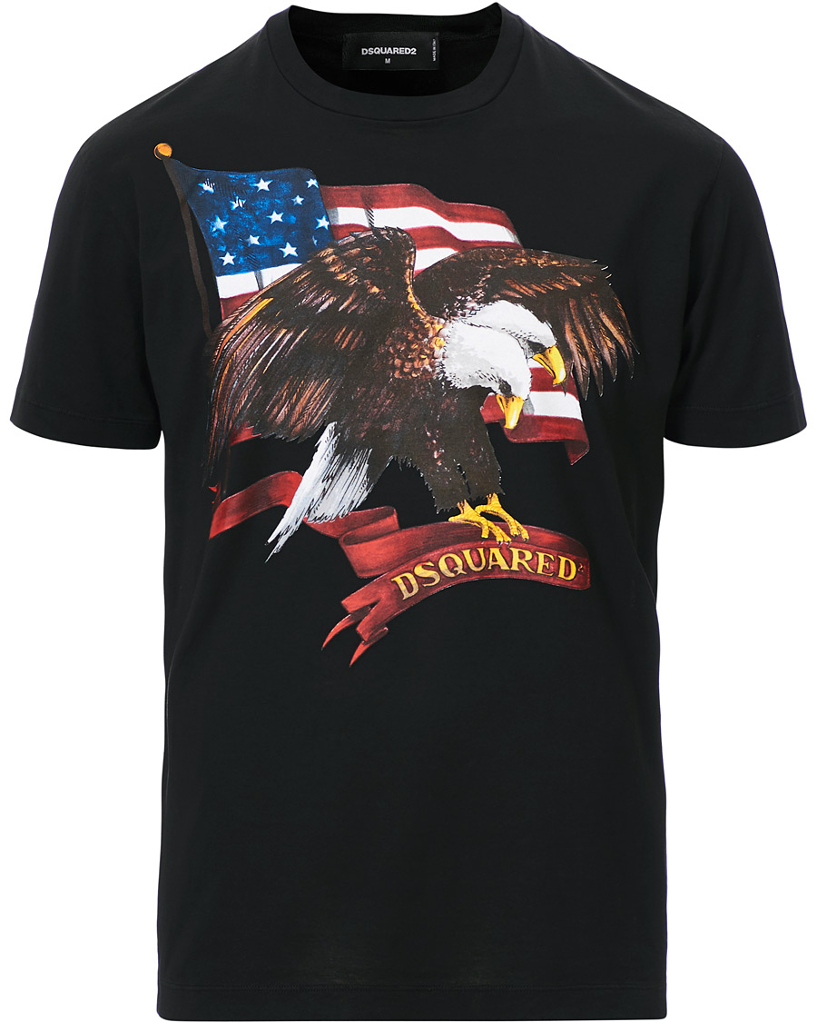 Herren | T-Shirts | Dsquared2 | Cool Fit Icon Eagle Logo Crew Neck Tee Black