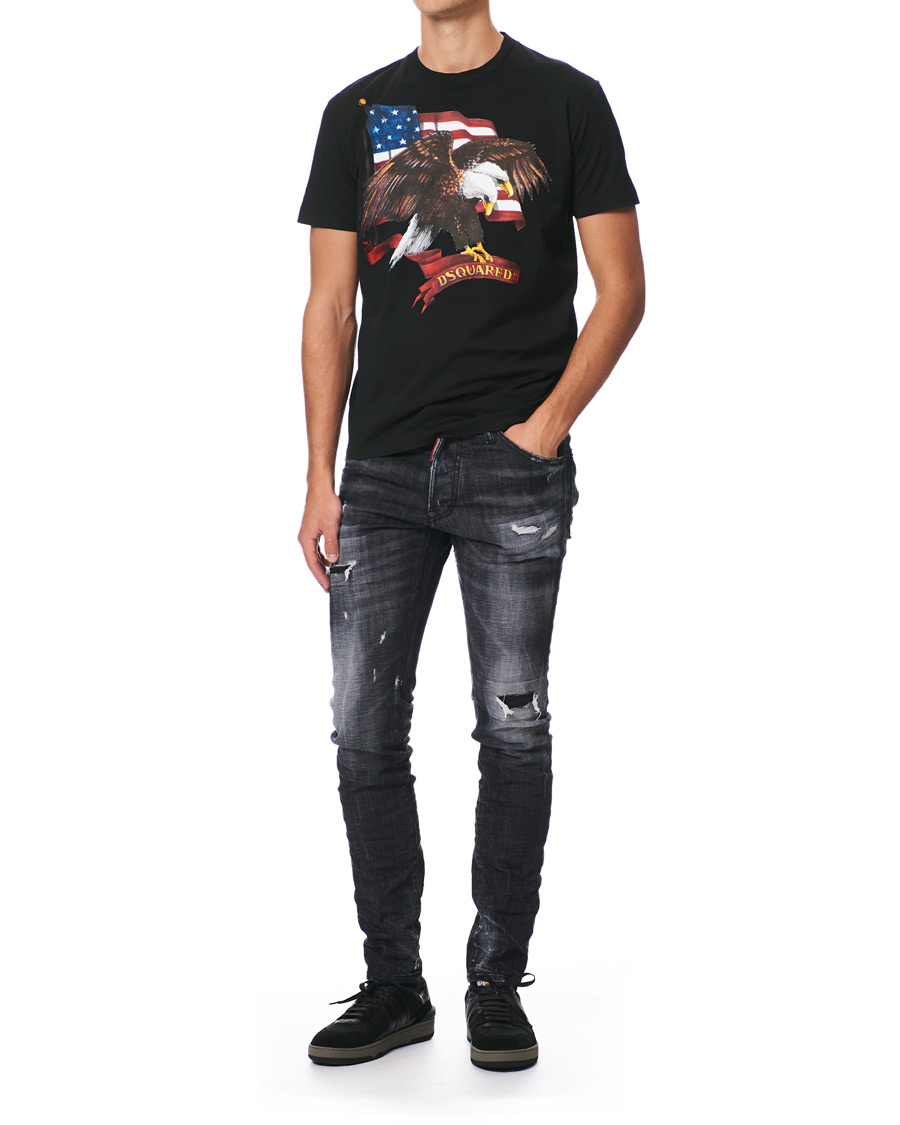 Herren | T-Shirts | Dsquared2 | Cool Fit Icon Eagle Logo Crew Neck Tee Black