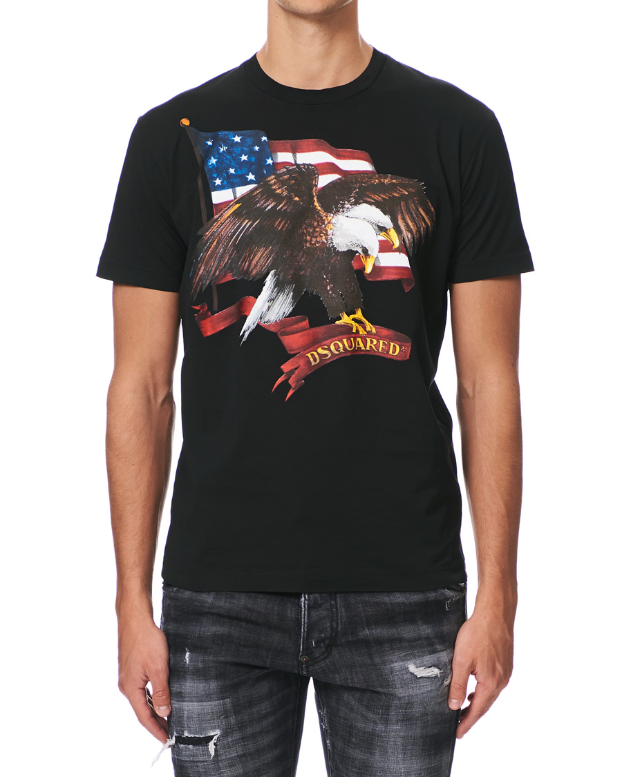 Herren | T-Shirts | Dsquared2 | Cool Fit Icon Eagle Logo Crew Neck Tee Black