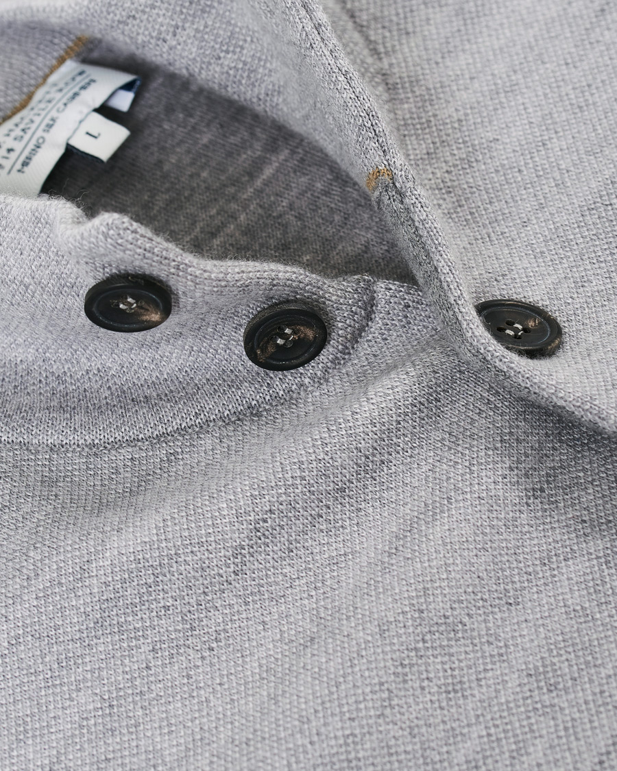 Herren | Pullover | 14 Savile Row | Silk/Cashmere/Wool Cardigan Pale Grey
