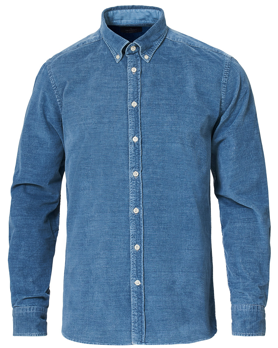Herren | Hemden | Hackett | Indigo Baby Cord Shirt Indigo