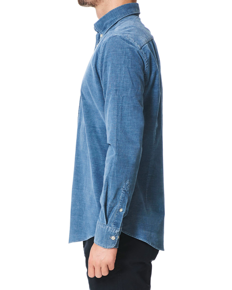 Herren | Hemden | Hackett | Indigo Baby Cord Shirt Indigo
