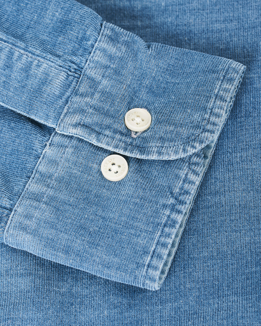 Herren | Hemden | Hackett | Indigo Baby Cord Shirt Indigo