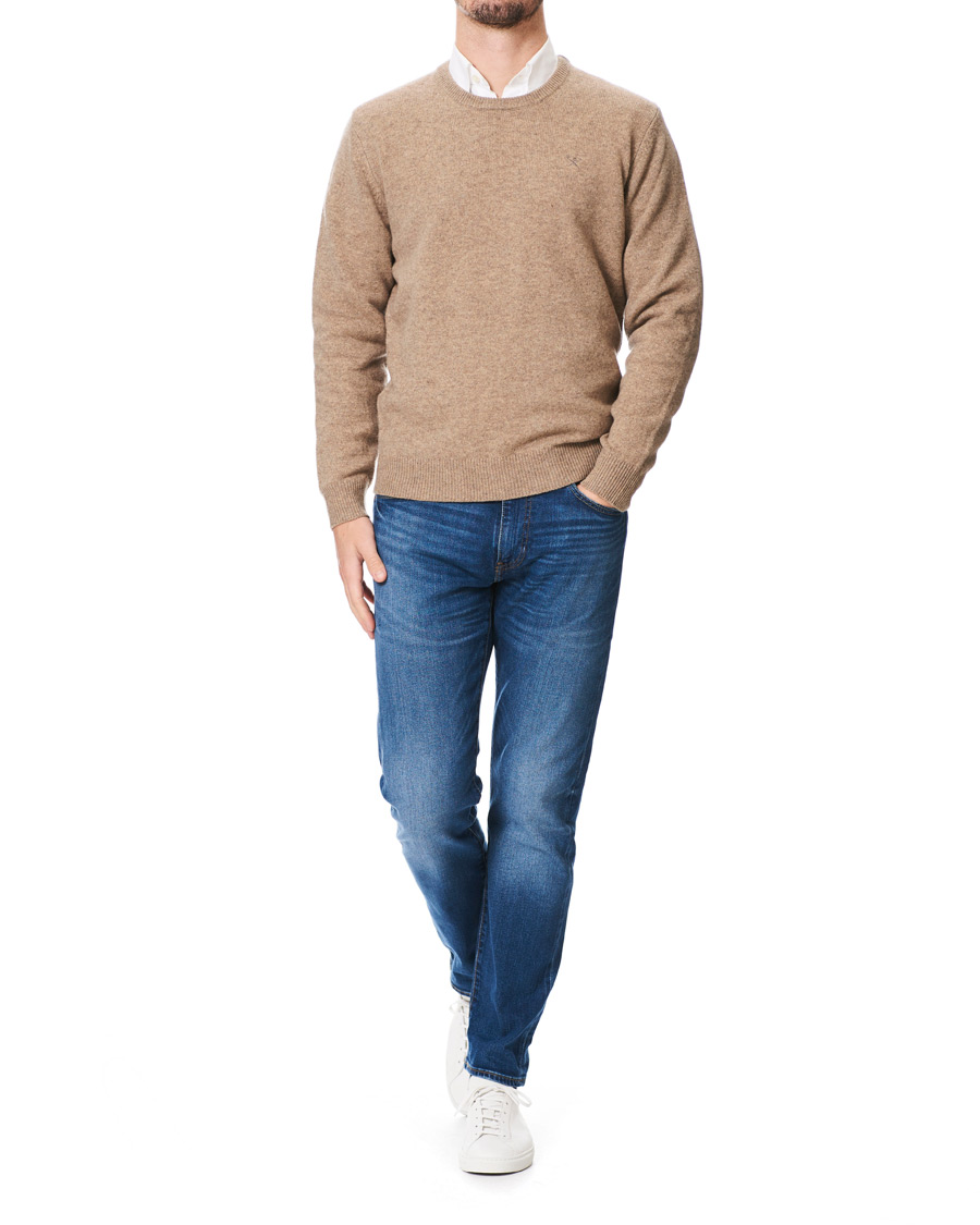 Herren | Pullover | Hackett | Lambswool Crew Neck Mushroom