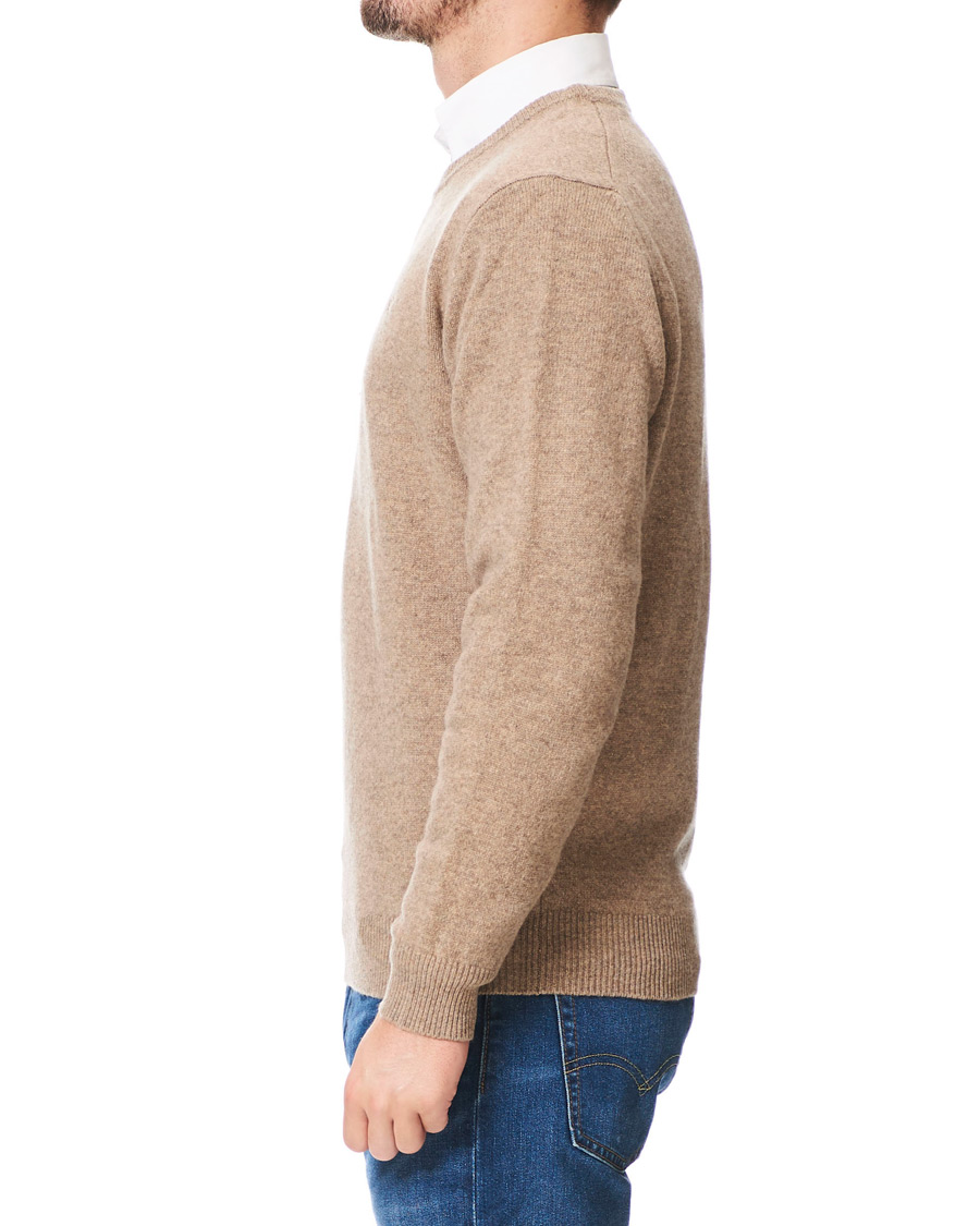 Herren | Pullover | Hackett | Lambswool Crew Neck Mushroom