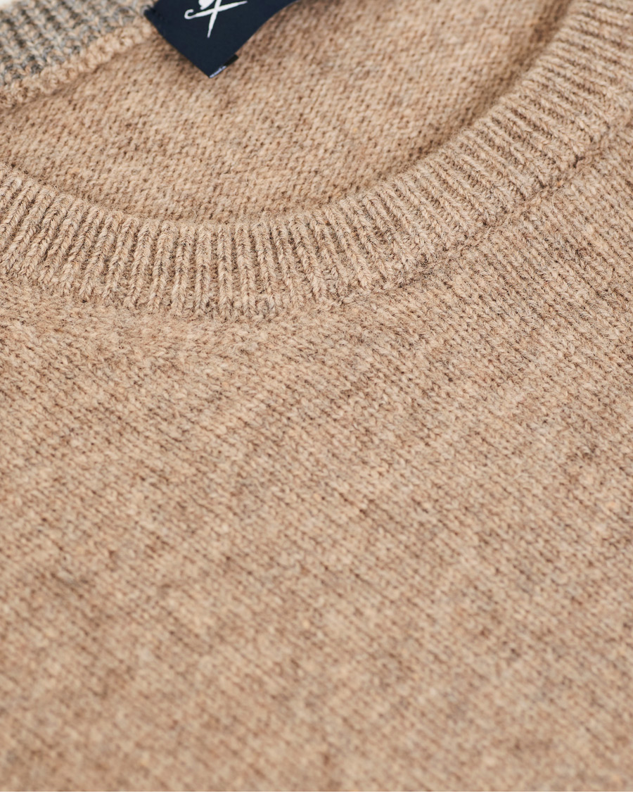 Herren | Pullover | Hackett | Lambswool Crew Neck Mushroom