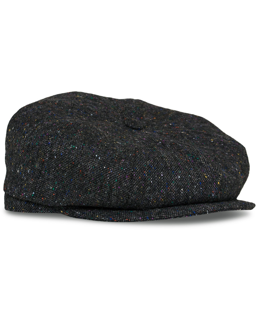 Herren | Lock & Co Hatters Tremelo Donegal Tweed Cap Dark Grey | Lock & Co Hatters | Tremelo Donegal Tweed Cap Dark Grey
